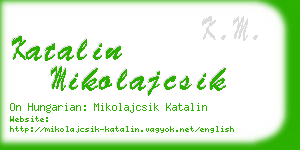 katalin mikolajcsik business card